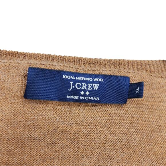 J. Crew Factory Men's Pullover Long Sleeve Merino Wool V-Neck Sweater Size XL - Picture 2 of 3